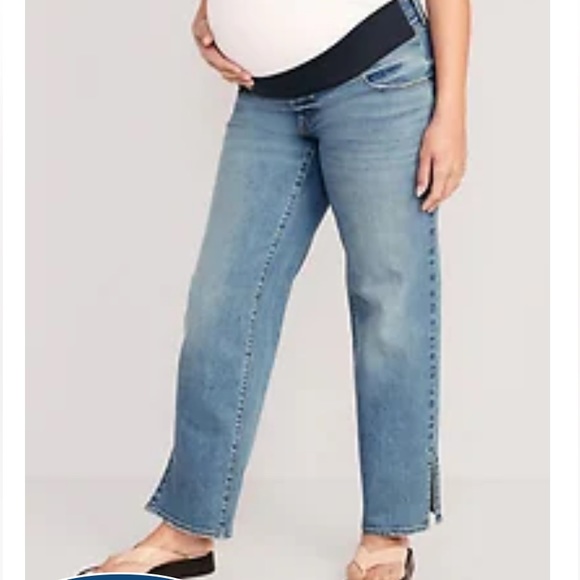 Old Navy Other - Old Navy Maternity Front-Low Panel OG Loose Side-Split Jeans